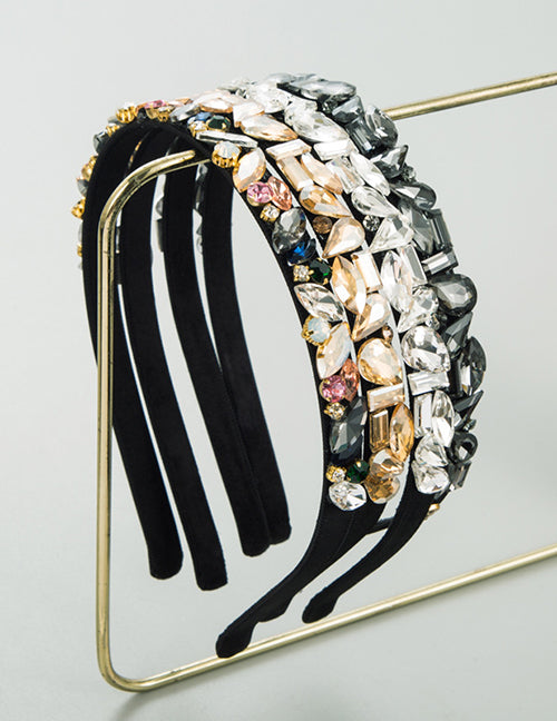 Geometric Diamond Velvet Headband