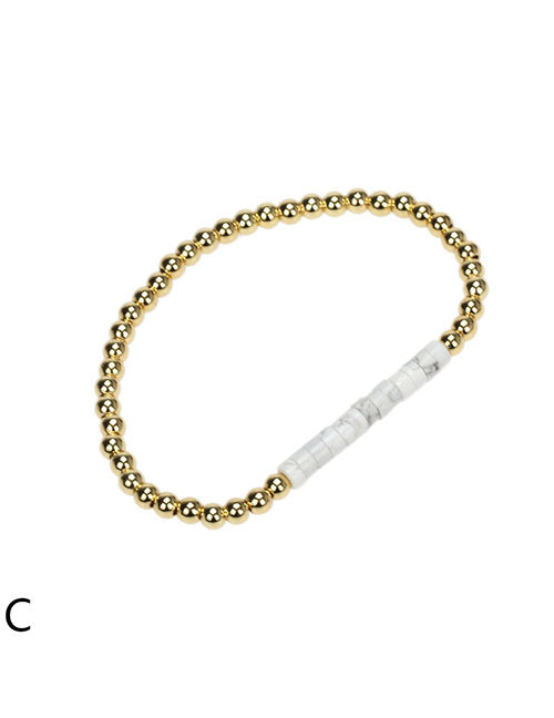 Geometric Gold Beaded Bracelet