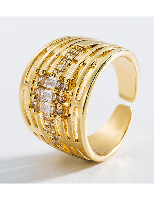 Gold-plated Copper Zirconium Multilayer Ring