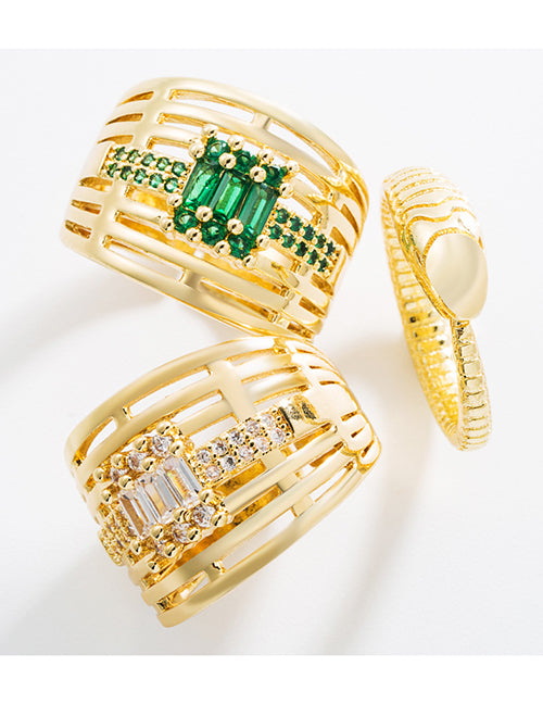 Gold-plated Copper Zirconium Multilayer Ring